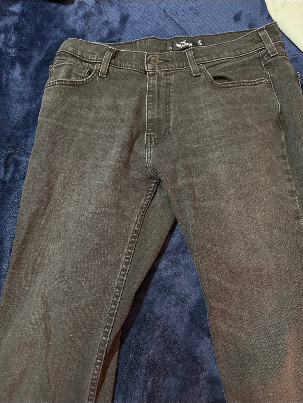 Hollister Men's Dark Gray Slim Jeans 33/32